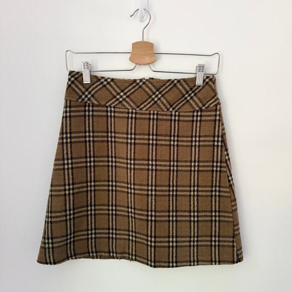 Final Touch Plaid Mini Skirt XS - Picture 1 of 4